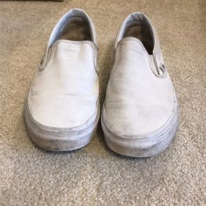 White slip on vans!!